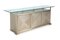 Credenza with Clear Glass Top from Maison Jansen, 1970s 1