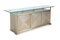 Credenza with Clear Glass Top from Maison Jansen, 1970s, Image 1