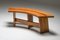 Mid-Century Curved Benches in French Elm from Pierre Chapo, Set of 4, Image 3