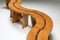 Mid-Century Curved Benches in French Elm from Pierre Chapo, Set of 4, Image 13