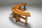 Mid-Century Curved Benches in French Elm from Pierre Chapo, Set of 4 11