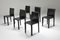 Vintage Black Leather Pasqualina CAB Dining Chairs by Enrico Pellizzoni for Grassi & Bianchi, 1970s, Set of 6, Image 2