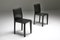 Chaises de Salon Pasqualina CAB Vintage en Cuir Noir par Enrico Pellizzoni pour Grassi & Bianchi, 1970s, Set de 6 3