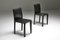 Vintage Black Leather Pasqualina CAB Dining Chairs by Enrico Pellizzoni for Grassi & Bianchi, 1970s, Set of 6 3