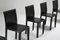 Vintage Black Leather Pasqualina CAB Dining Chairs by Enrico Pellizzoni for Grassi & Bianchi, 1970s, Set of 6 10