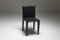 Vintage Pasqualena CAB-Esszimmerstühle aus schwarzem Leder von Enrico Pellizzoni für Grassi & Bianchi, 1970er, 6er Set 1