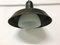 Industrial Metal & Opaline Glass Pendant Lamp, 1960s 5