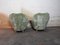 Vintage Italian Green Velvet Lounge Chairs by Ico Luisa Parisi, 1950s, Set of 2 2