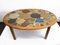 Teak & Ceramic Mosaic Coffee Table by Tue Poulsen for Haslev Møbelsnedkeri, 1970s, Image 1