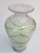 Jarrón vintage de vidrio esmerilado con hilos verdes de Johann Lötz Witwe para Spiegelau, Imagen 4