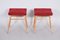 Mid-Century Hocker aus Rotem Buchenholz, 1960er, 2er Set 2