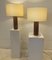 Red Marble Table Lamps from Jules Wabbes, 1960s, Set of 2 3
