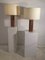 Red Marble Table Lamps from Jules Wabbes, 1960s, Set of 2, Image 1