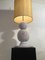 Lámpara de mesa de cerámica blanca atribuida a Georges Pelletier, 1968, Imagen 3