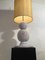 White Ceramic Table Lamp Attributed to Georges Pelletier, 1968, Image 3