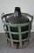 Large Vintage Demi John with Green Metal Vintners Basket, Image 1