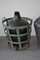 Large Vintage Demi John with Green Metal Vintners Basket 2