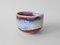Handgefertigte Steingut Teeschale mit Ochsenblut und Chun Glasur von Marcello Dolcini 1