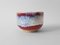 Handgefertigte Steingut Teeschale mit Ochsenblut und Chun Glasur von Marcello Dolcini 7