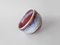 Handgefertigte Steingut Teeschale mit Ochsenblut und Chun Glasur von Marcello Dolcini 6