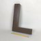 French Letter L in Brown Metal, 1960s, Image 1