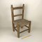 Children's Chair in Wood and Straw, England, 1900s 1