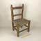 Silla infantil de madera y paja, década de 1900, Imagen 1