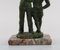 Swedish Bronze Young Couple Sculpture on Marble Base by Eric Demuth 3