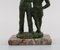 Swedish Bronze Young Couple Sculpture on Marble Base by Eric Demuth, Image 3