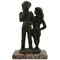 Escultura de pareja sueca joven de bronce con base de mármol de Eric Demuth, Imagen 1
