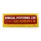 Advertising Enameled Bengal Potteries Sign, 1950s 1