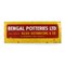 Advertising Enameled Bengal Potteries Sign, 1950s, Image 1