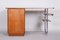 Bauhaus Czech Oak and Chrome Desk from Hynek Gottwald, 1930s 10