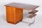 Bauhaus Czech Oak and Chrome Desk from Hynek Gottwald, 1930s 1