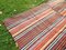 Large Vintage Turkish Striped Square Kilim Rug, 1970s, Image 8