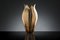 Italian Craftsmanship Ceramic Tulip Vase Alto with Brass Metal Finishing from VGnewtrend 3