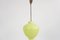 Scandinavian Yellow Glass Pendant Lamp, 1950s, Image 2