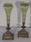 Mid-Century Painted Glass Vases, Set of 2 1