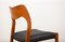 Teak and Skai Model 71 Side Chairs by Niels Otto Møller for J.L. Møllers, 1960s, Set of 6, Image 5