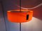 Italienische Stehlampe aus Acrylglas & orangefarbenem Chrom, 1970er 11