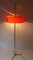 Italienische Stehlampe aus Acrylglas & orangefarbenem Chrom, 1970er 2