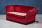Vintage Danish Red Velour Knole Sofa 5