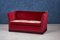 Vintage Danish Red Velour Knole Sofa 3