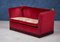 Rotes dänisches Vintage Velour Knole Sofa 1