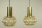 Amber Bubble Glass Pendant Lamps by Helena Tynell for Limburg, 1960s, Set of 2 8