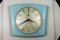 Blue Gazed Ceramic Wall Clock from Junghans, 1950s, Imagen 1