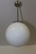 Vintage Bauhaus Style Opaline Glass Globe Ceiling Lamp, 1950s, Image 13