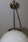 Vintage Bauhaus Style Opaline Glass Globe Ceiling Lamp, 1950s, Image 11