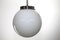 Vintage Bauhaus Style Opaline Glass Globe Ceiling Lamp, 1950s, Image 8