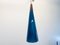 Mid-Century Blue Trumpet Ceiling Lamp from Fog & Mørup, 1960s, Image 1